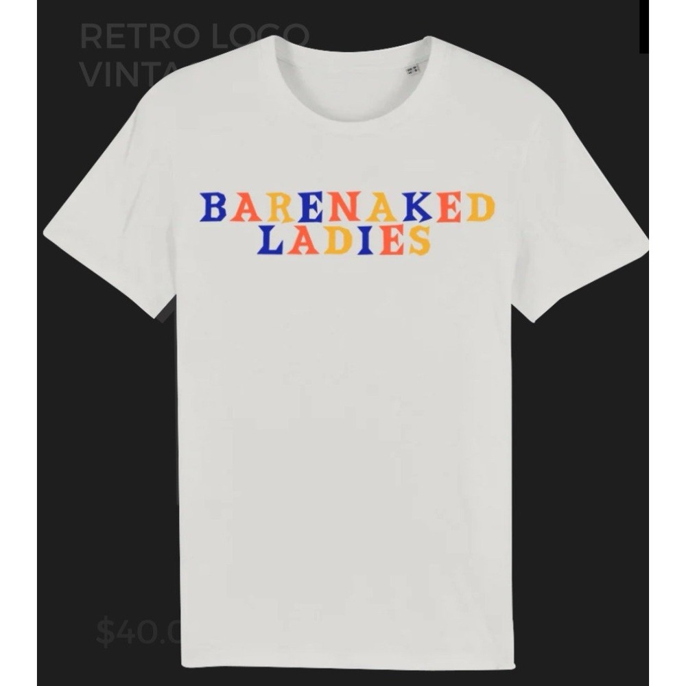Bare Naked‎ Ladies T-Shirt Vintage Retro Logo Merch Unisex Tee (XL)